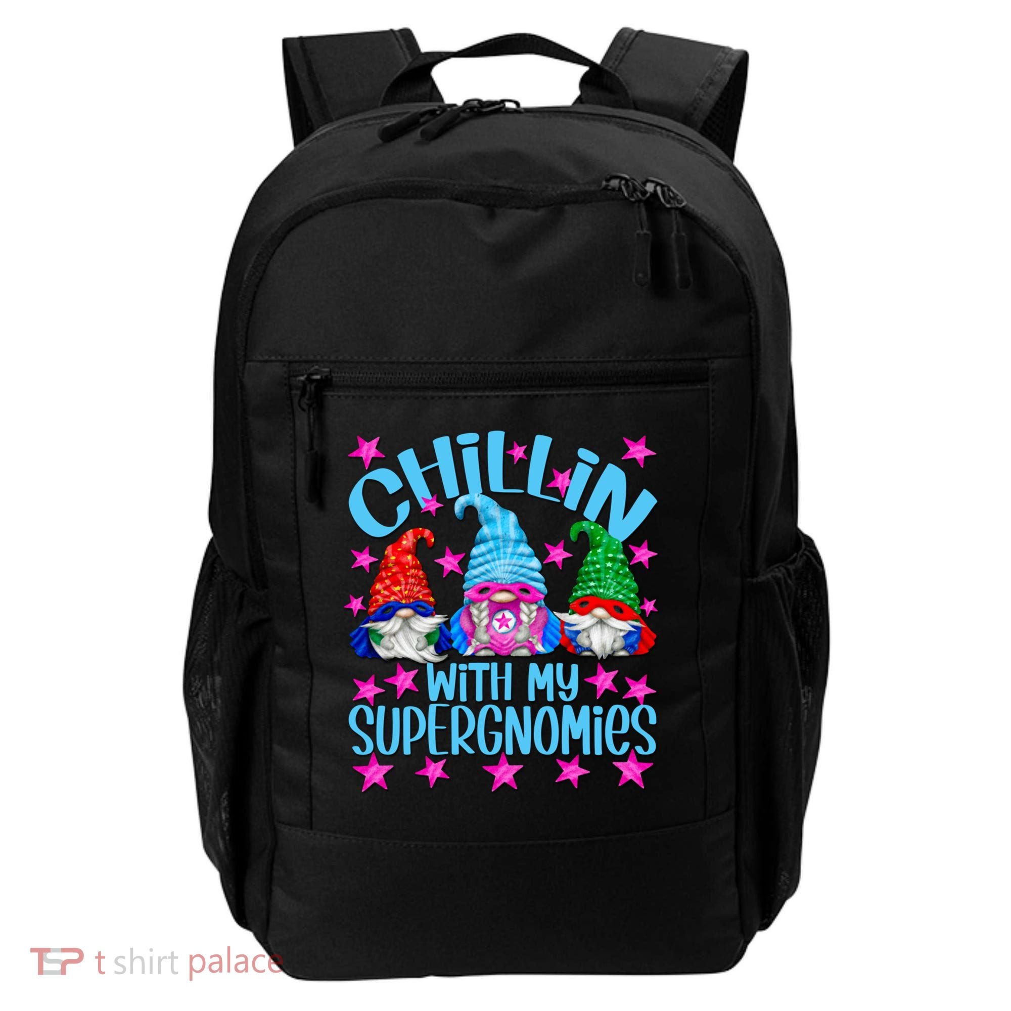 Funny Superhero Gnomes Chillin With My Gnomies Cool Gift Backpack
