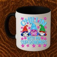 Funny Superhero Gnomes Chillin With My Gnomies Cool Gift Coffee Mug thumb 2