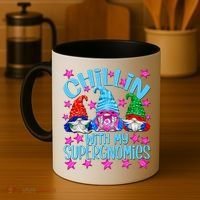 Funny Superhero Gnomes Chillin With My Gnomies Cool Gift Coffee Mug thumb 4