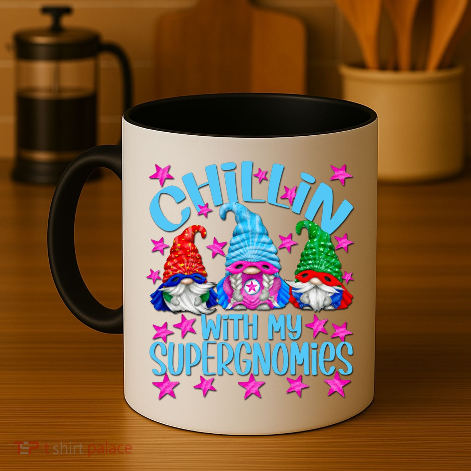 Funny Superhero Gnomes Chillin With My Gnomies Cool Gift Coffee Mug