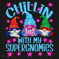 Funny Superhero Gnomes Chillin With My Gnomies Cool Gift Women's Hoodie thumb 2