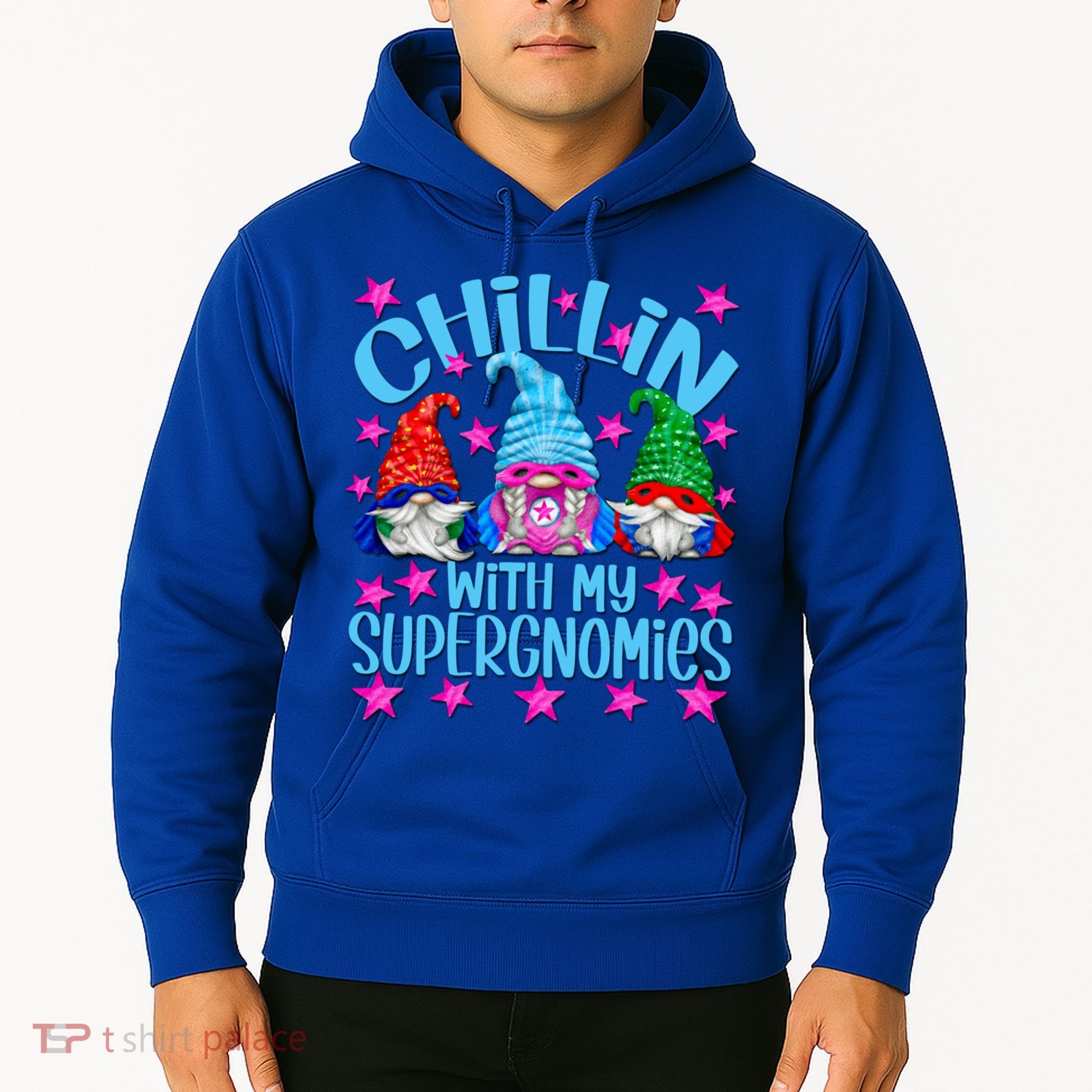 Funny Superhero Gnomes Chillin With My Gnomies Cool Gift Hoodie
