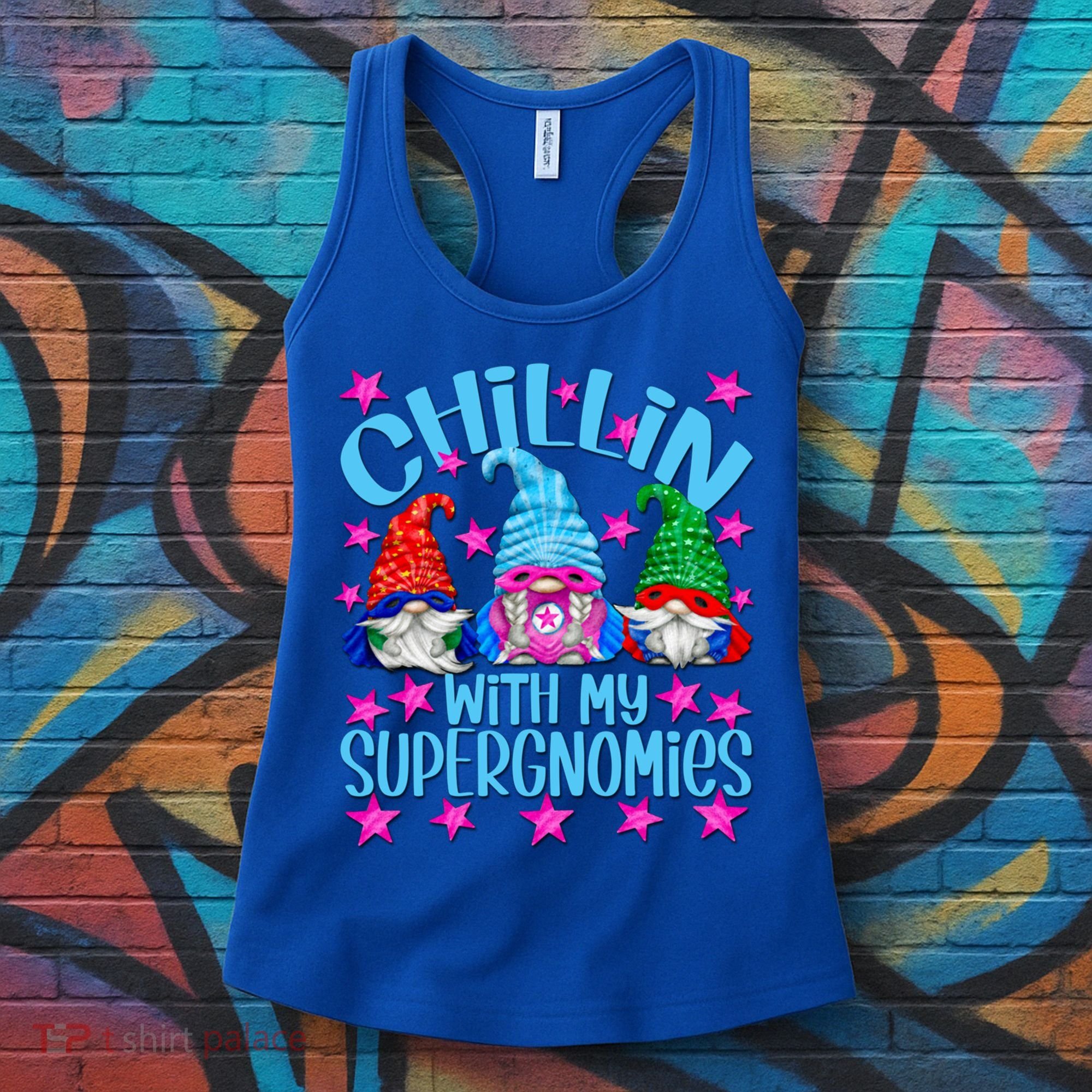 Funny Superhero Gnomes Chillin With My Gnomies Cool Gift Women's Tank Top