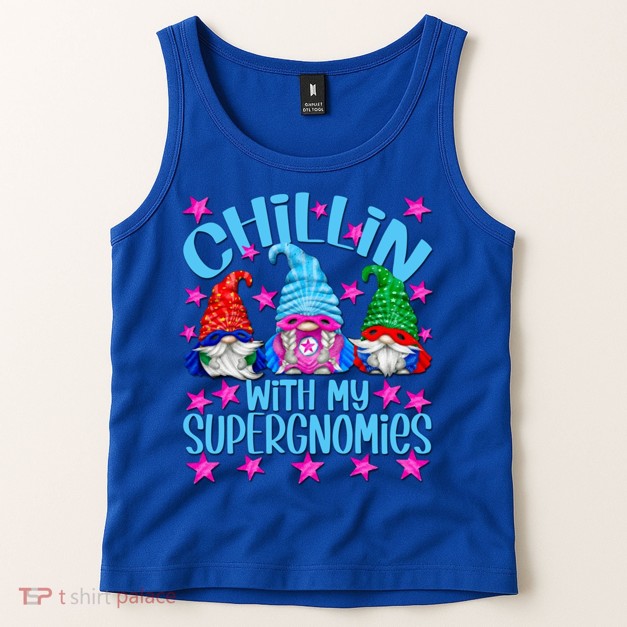 Funny Superhero Gnomes Chillin With My Gnomies Cool Gift Tank Top