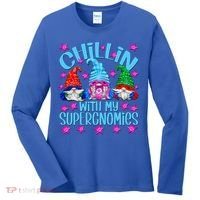 Funny Superhero Gnomes Chillin With My Gnomies Cool Gift Women's Long Sleeve Shirt thumb 0