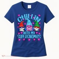 Funny Superhero Gnomes Chillin With My Gnomies Cool Gift Women's T-Shirt thumb 0