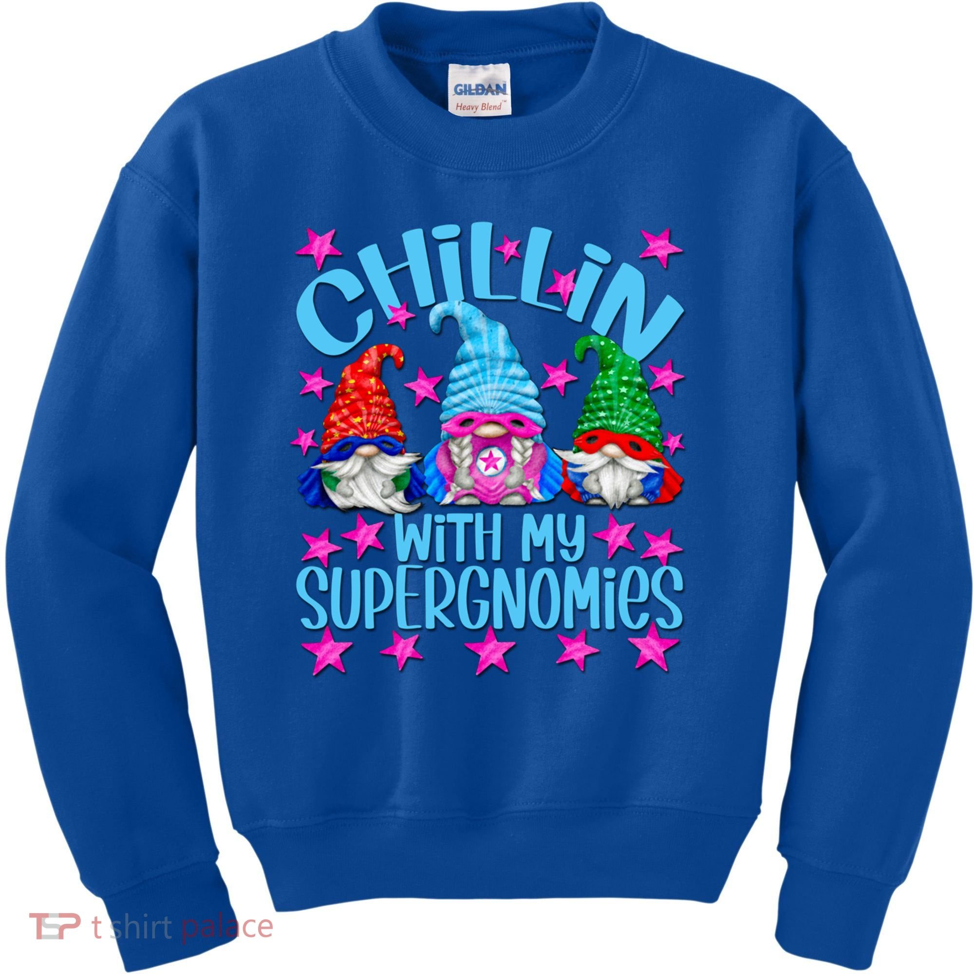 Funny Superhero Gnomes Chillin With My Gnomies Cool Gift Kids Sweatshirt