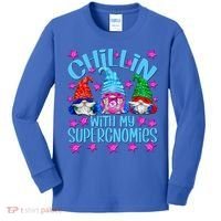 Funny Superhero Gnomes Chillin With My Gnomies Cool Gift Kids Long Sleeve Shirt thumb 0