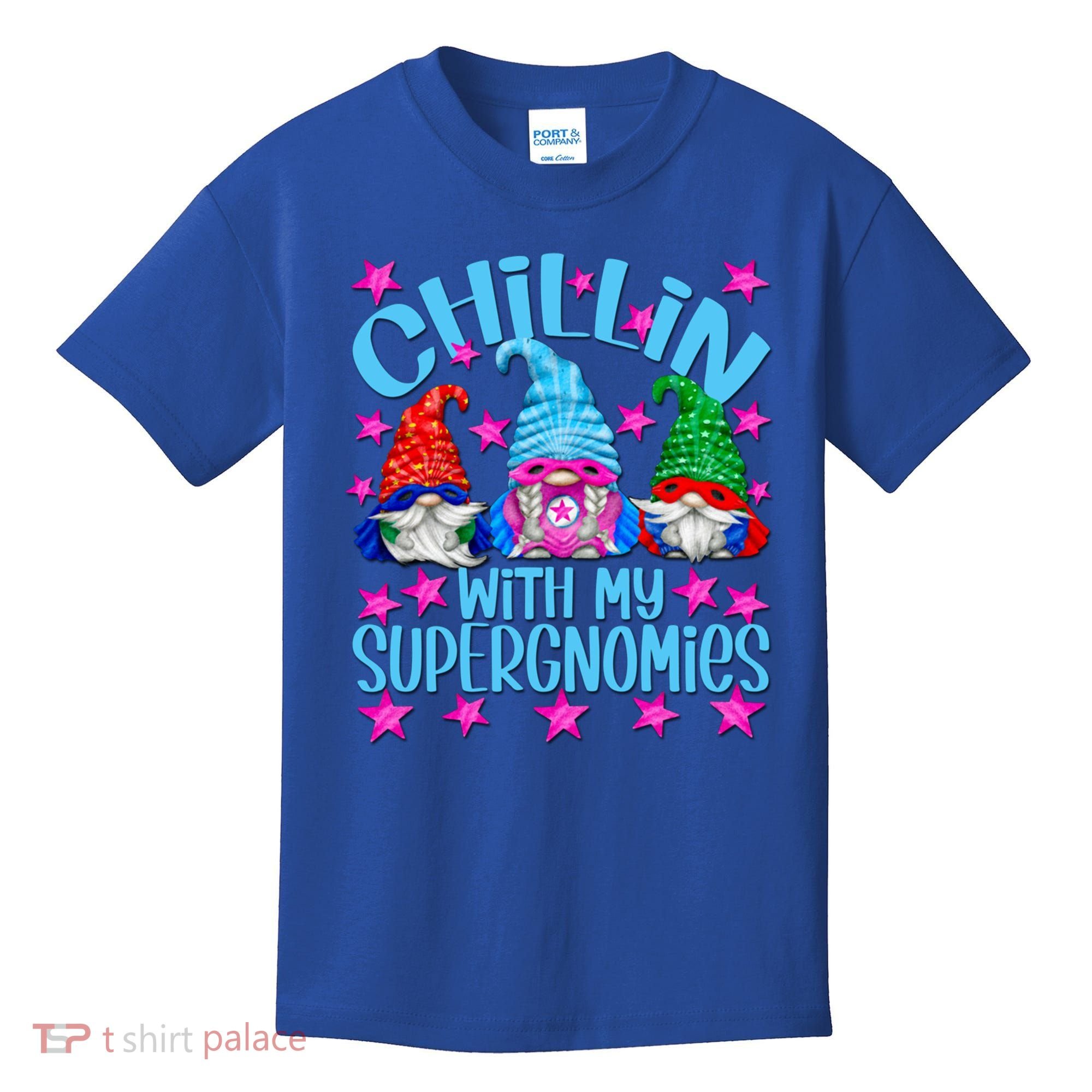 Funny Superhero Gnomes Chillin With My Gnomies Cool Gift Kids T-Shirt