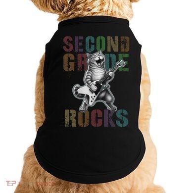 Fabulous Second Grade Rocks 2nd Grader Cat Graduating Squad Doggie Tank