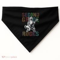 Fabulous Second Grade Rocks 2nd Grader Cat Graduating Squad USA-Made Doggie Bandana thumb 0