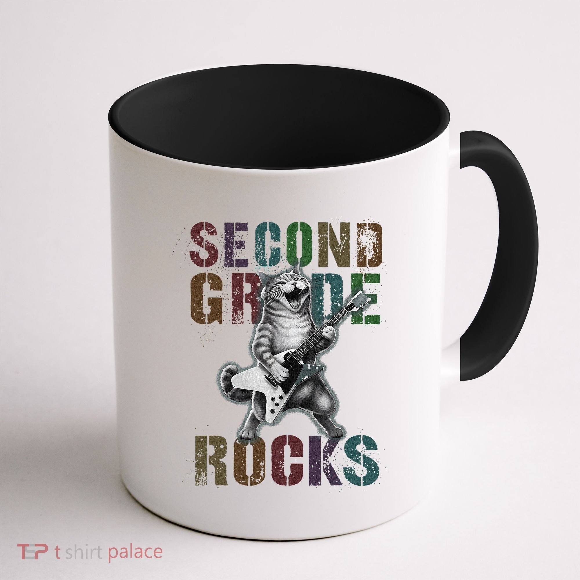 Fabulous Second Grade Rocks 2nd Grader Cat Graduating Squad Coffee Mug