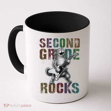 Fabulous Second Grade Rocks 2nd Grader Cat Graduating Squad Coffee Mug