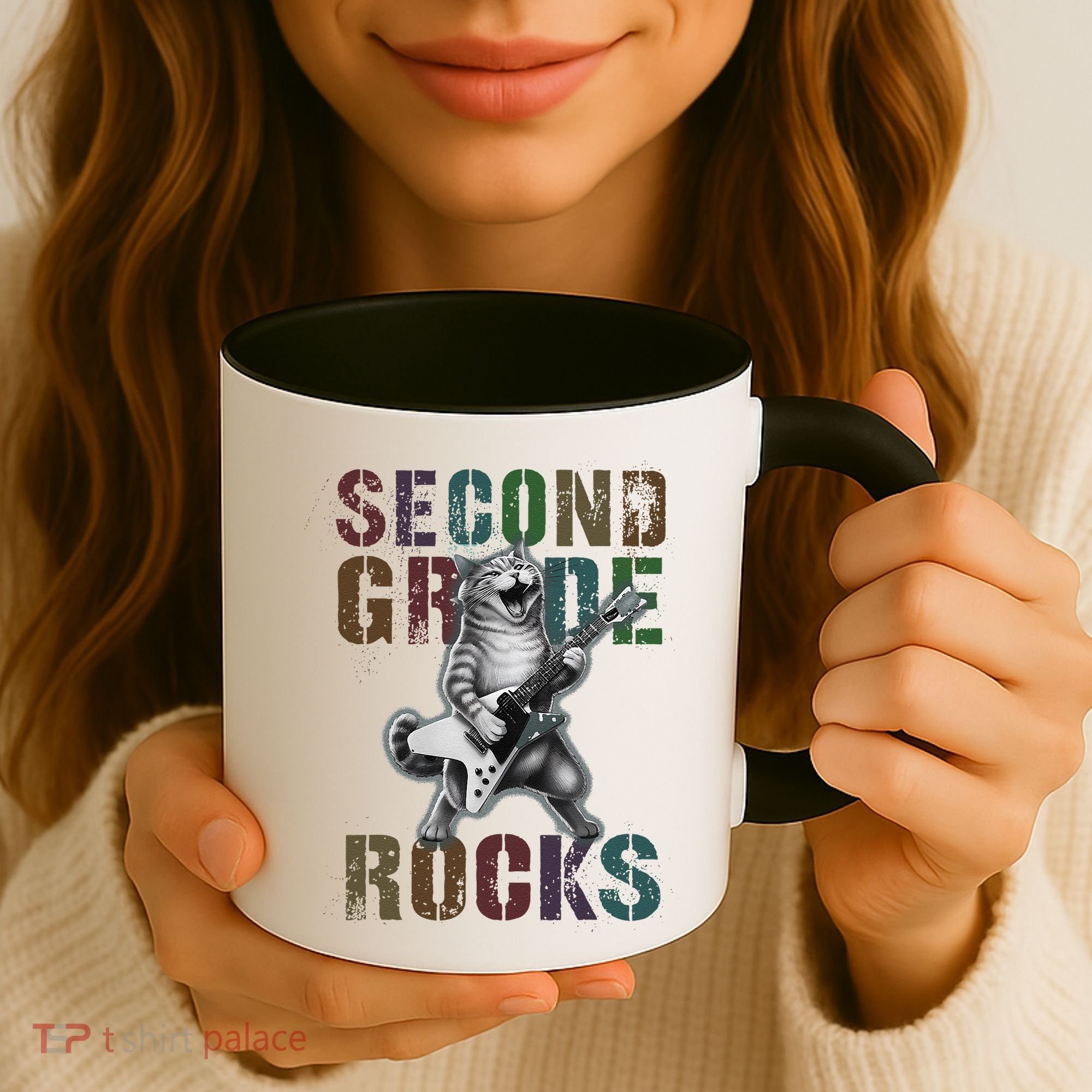 Fabulous Second Grade Rocks 2nd Grader Cat Graduating Squad Coffee Mug