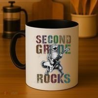 Fabulous Second Grade Rocks 2nd Grader Cat Graduating Squad Coffee Mug thumb 4