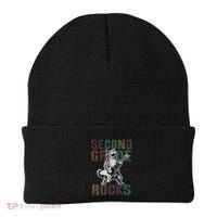 Fabulous Second Grade Rocks 2nd Grader Cat Graduating Squad Beanie thumb 0