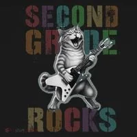 Fabulous Second Grade Rocks 2nd Grader Cat Graduating Squad Ornament thumb 1