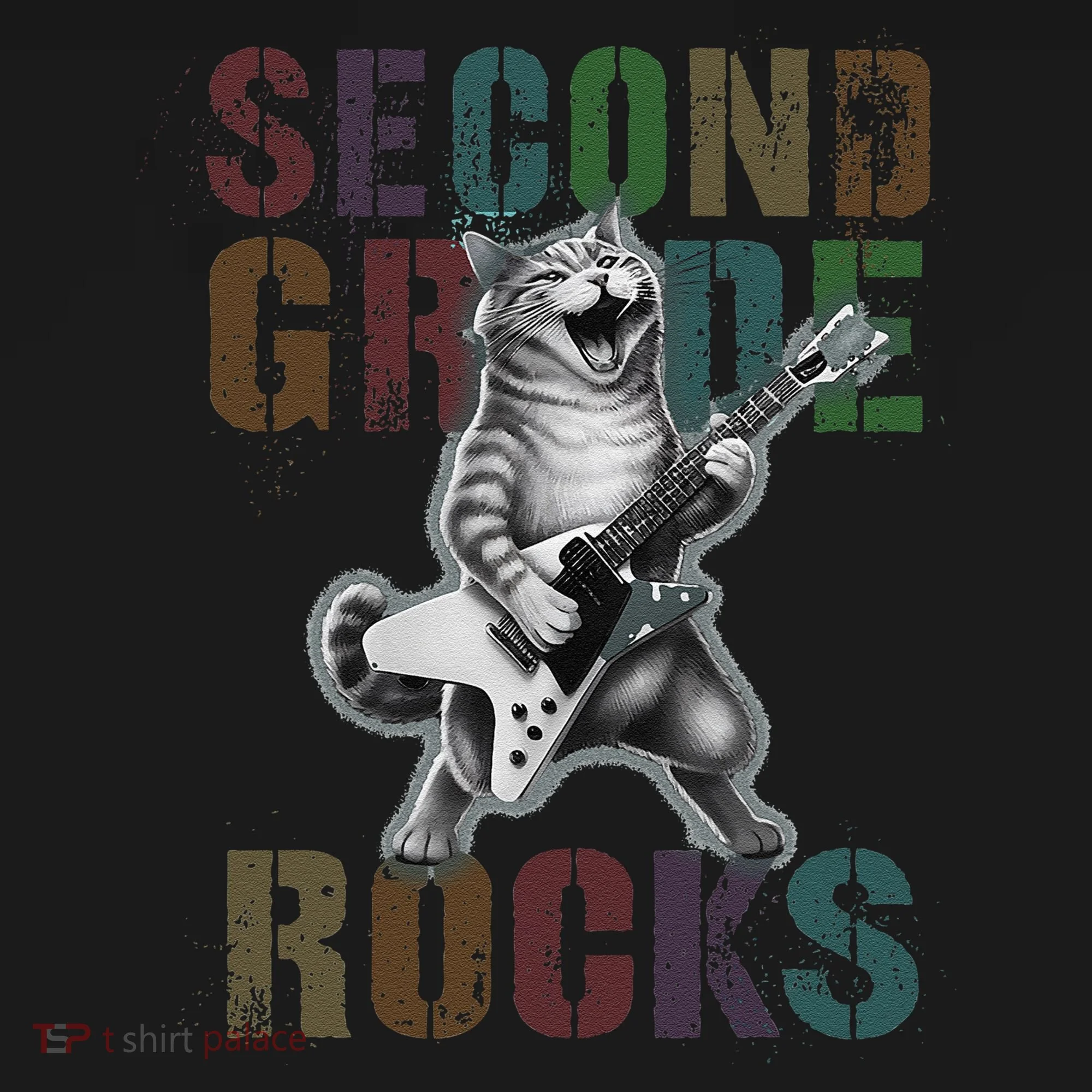Fabulous Second Grade Rocks 2nd Grader Cat Graduating Squad Ornament