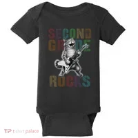 Fabulous Second Grade Rocks 2nd Grader Cat Graduating Squad Baby Bodysuit thumb 0