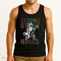 Fabulous Second Grade Rocks 2nd Grader Cat Graduating Squad Tank Top thumb 3