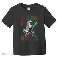 Fabulous Second Grade Rocks 2nd Grader Cat Graduating Squad Toddler T-Shirt thumb 0