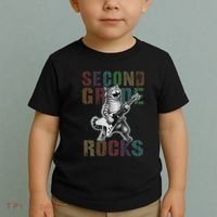 Fabulous Second Grade Rocks 2nd Grader Cat Graduating Squad Toddler T-Shirt thumb 2
