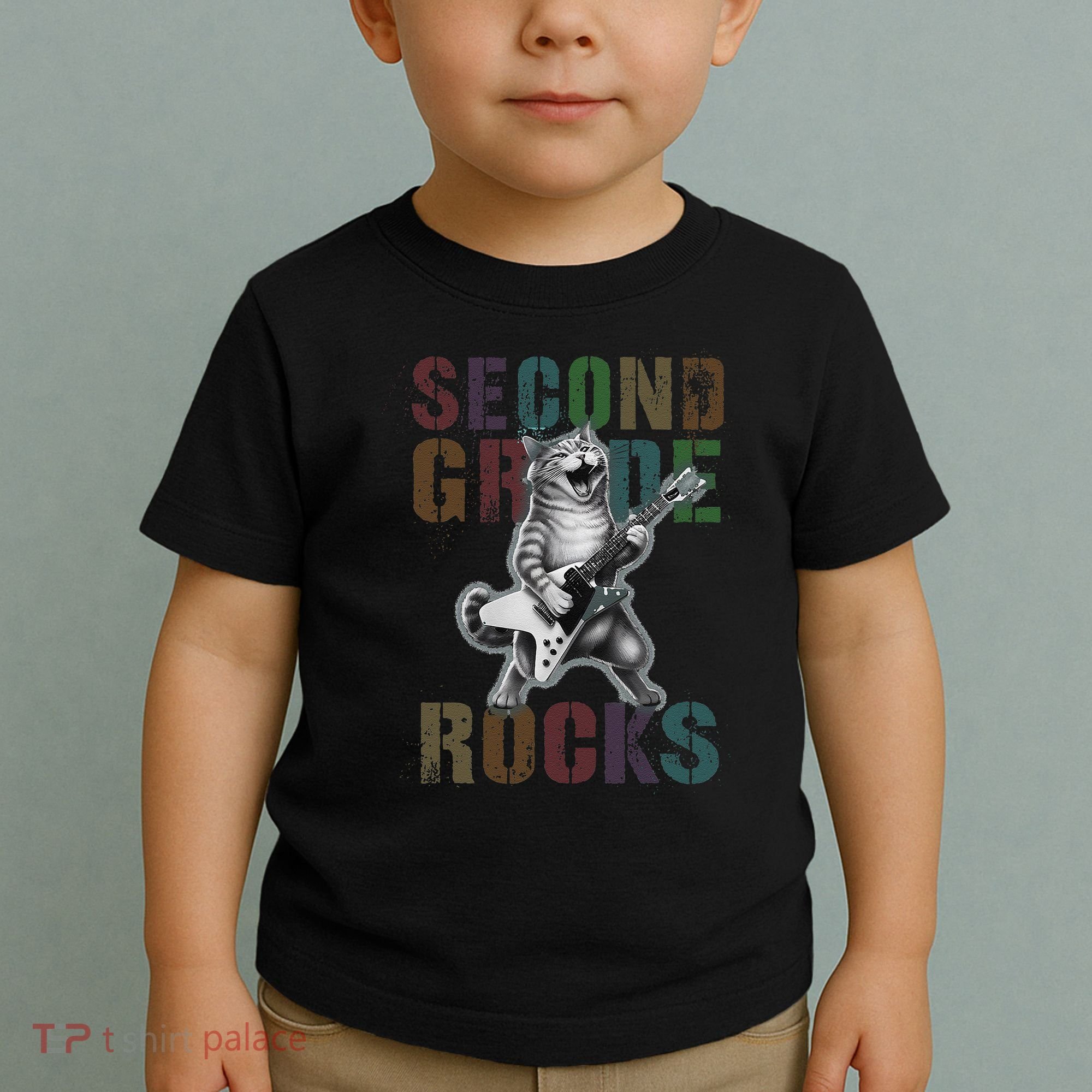 Fabulous Second Grade Rocks 2nd Grader Cat Graduating Squad Toddler T-Shirt