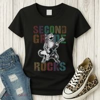 Fabulous Second Grade Rocks 2nd Grader Cat Graduating Squad Women's T-Shirt thumb 3
