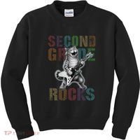 Fabulous Second Grade Rocks 2nd Grader Cat Graduating Squad Kids Sweatshirt thumb 0