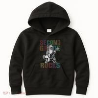 Fabulous Second Grade Rocks 2nd Grader Cat Graduating Squad Kids Hoodie thumb 0