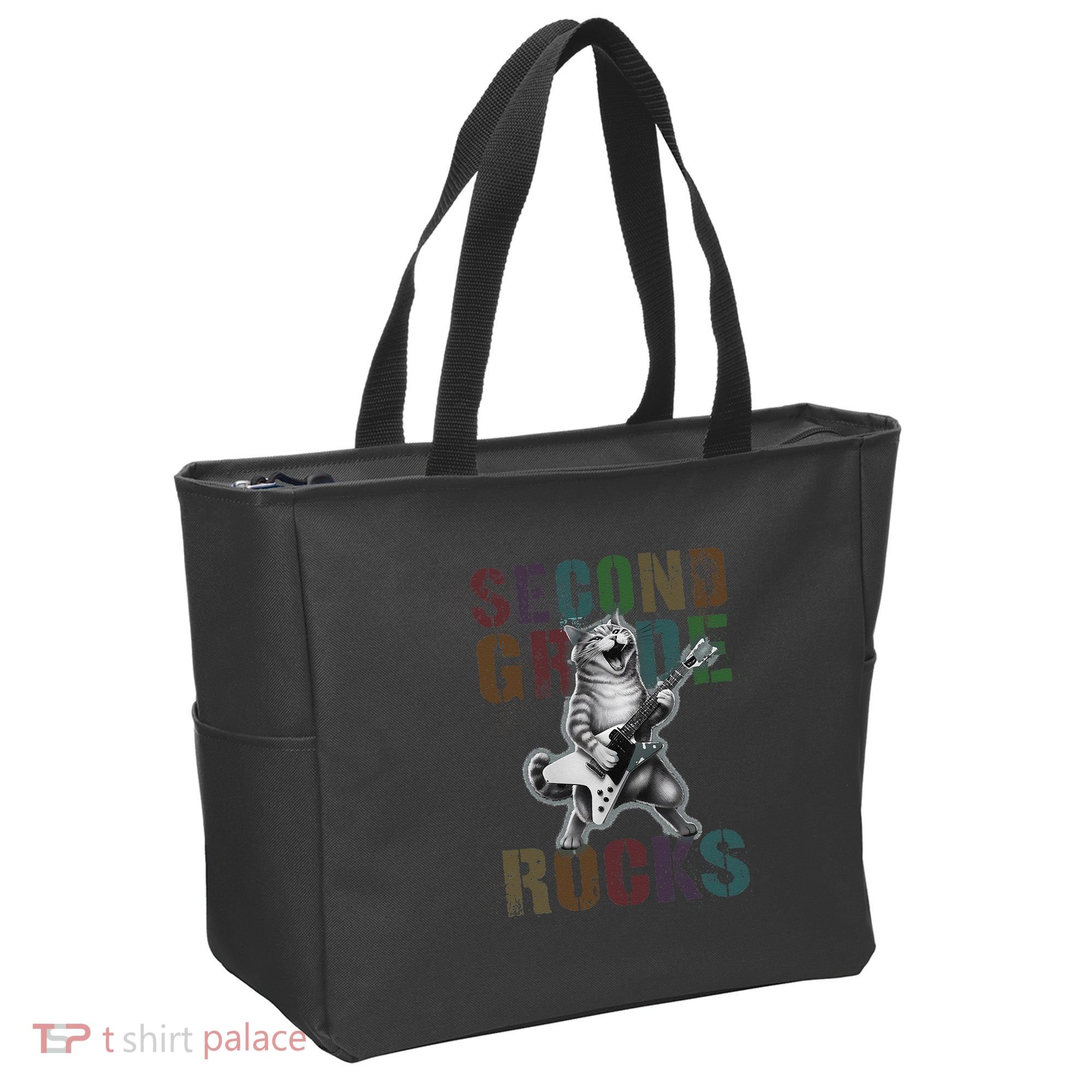 Fabulous Second Grade Rocks 2nd Grader Cat Graduating Squad Tote Bag