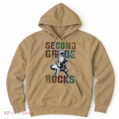 Fabulous Second Grade Rocks 2nd Grader Cat Graduating Squad Hoodie