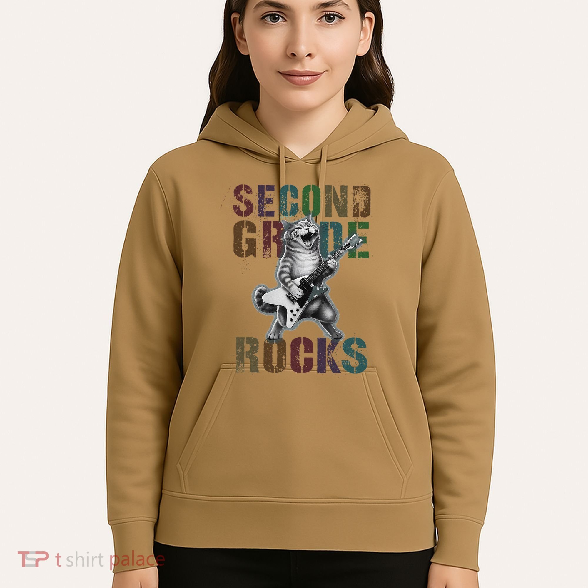 Fabulous Second Grade Rocks 2nd Grader Cat Graduating Squad Hoodie