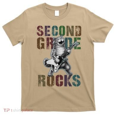Fabulous Second Grade Rocks 2nd Grader Cat Graduating Squad T-Shirt