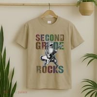 Fabulous Second Grade Rocks 2nd Grader Cat Graduating Squad T-Shirt thumb 2