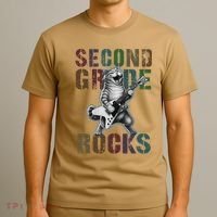 Fabulous Second Grade Rocks 2nd Grader Cat Graduating Squad T-Shirt thumb 3