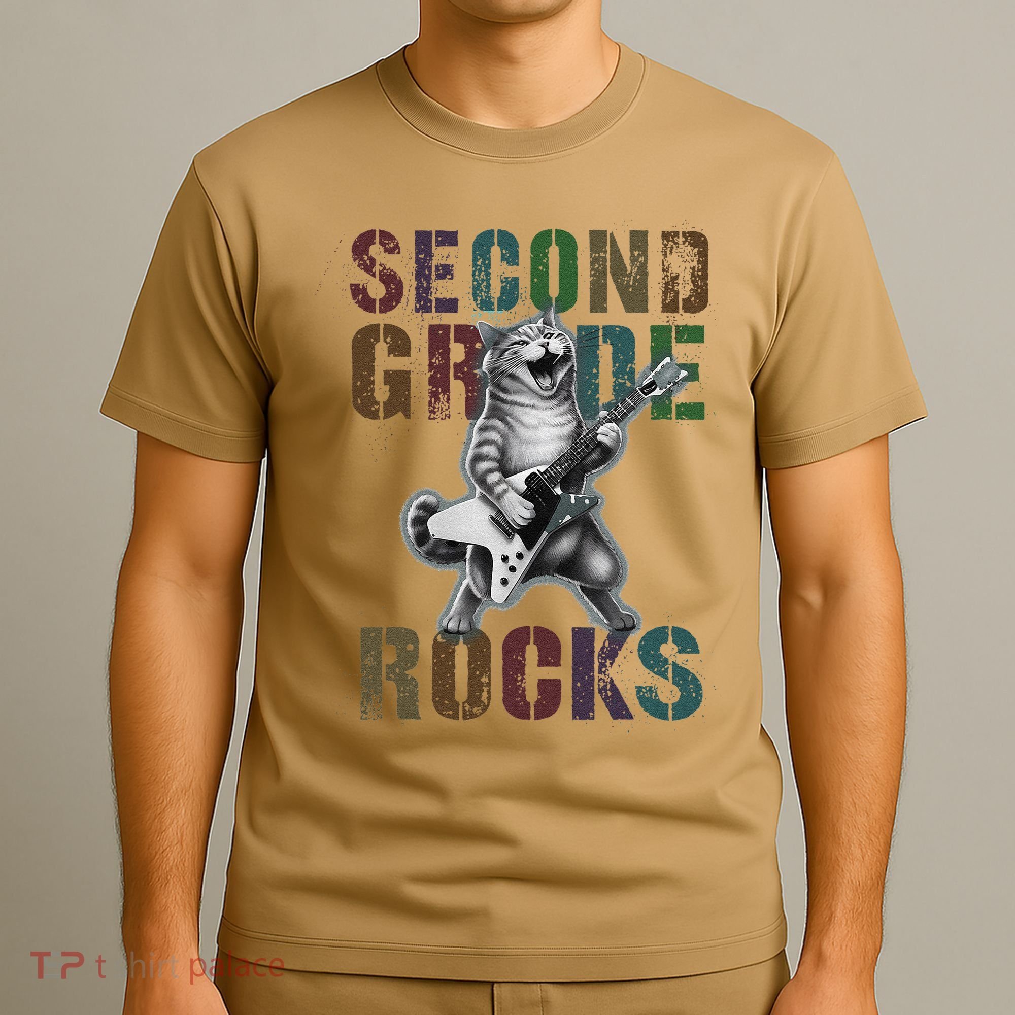 Fabulous Second Grade Rocks 2nd Grader Cat Graduating Squad T-Shirt