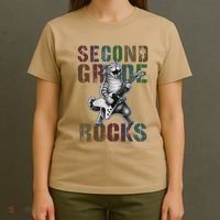 Fabulous Second Grade Rocks 2nd Grader Cat Graduating Squad T-Shirt thumb 4