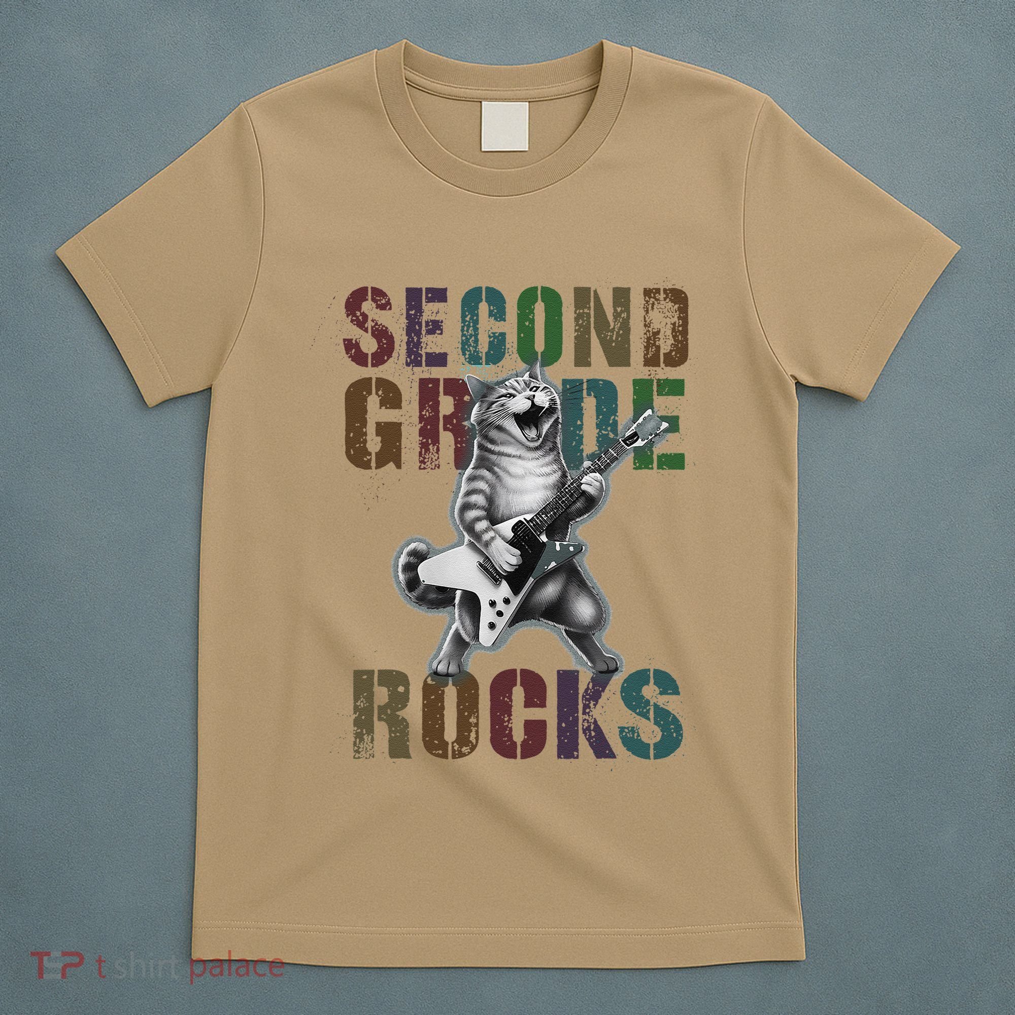 Fabulous Second Grade Rocks 2nd Grader Cat Graduating Squad T-Shirt
