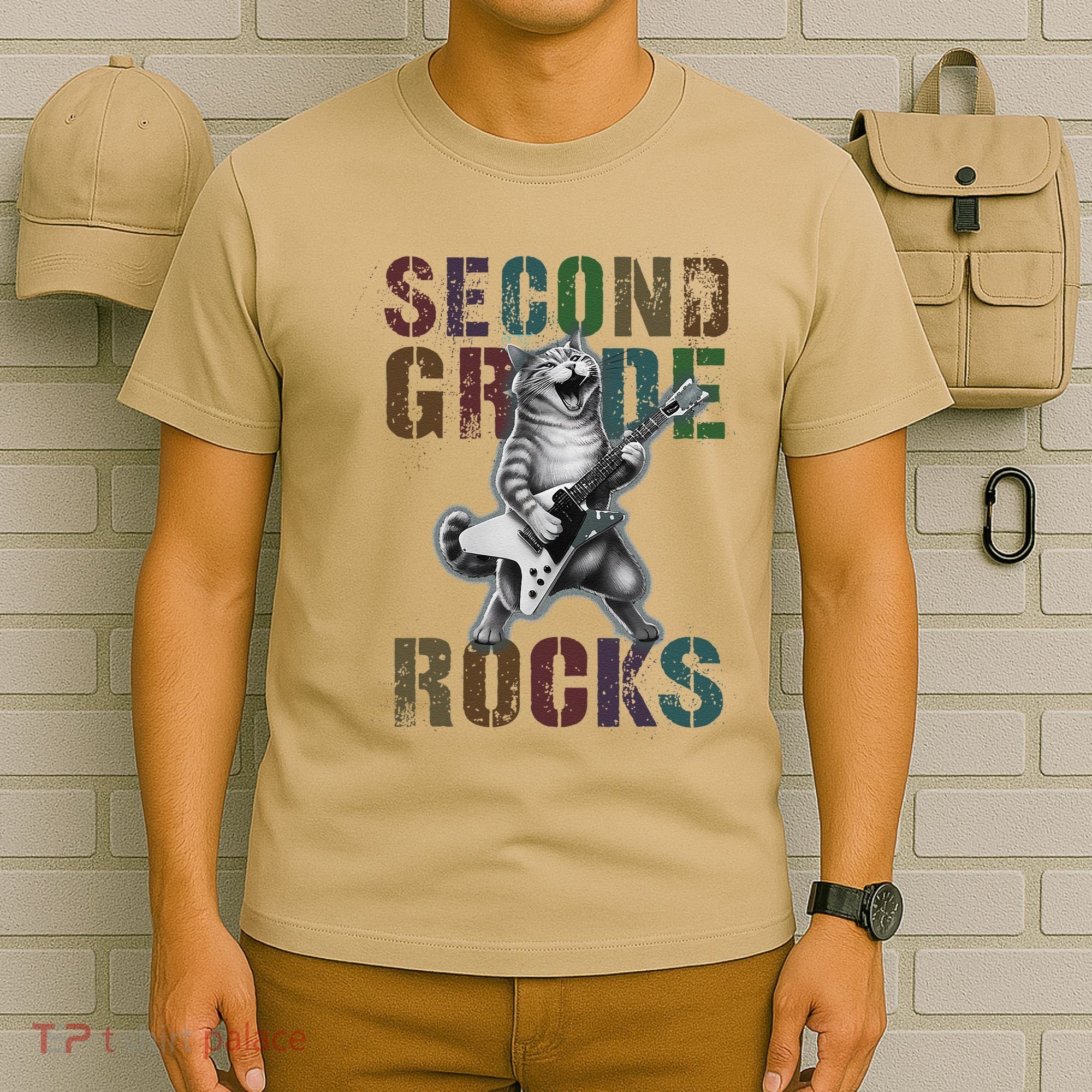 Fabulous Second Grade Rocks 2nd Grader Cat Graduating Squad T-Shirt