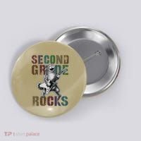 Fabulous Second Grade Rocks 2nd Grader Cat Graduating Squad Button thumb 0