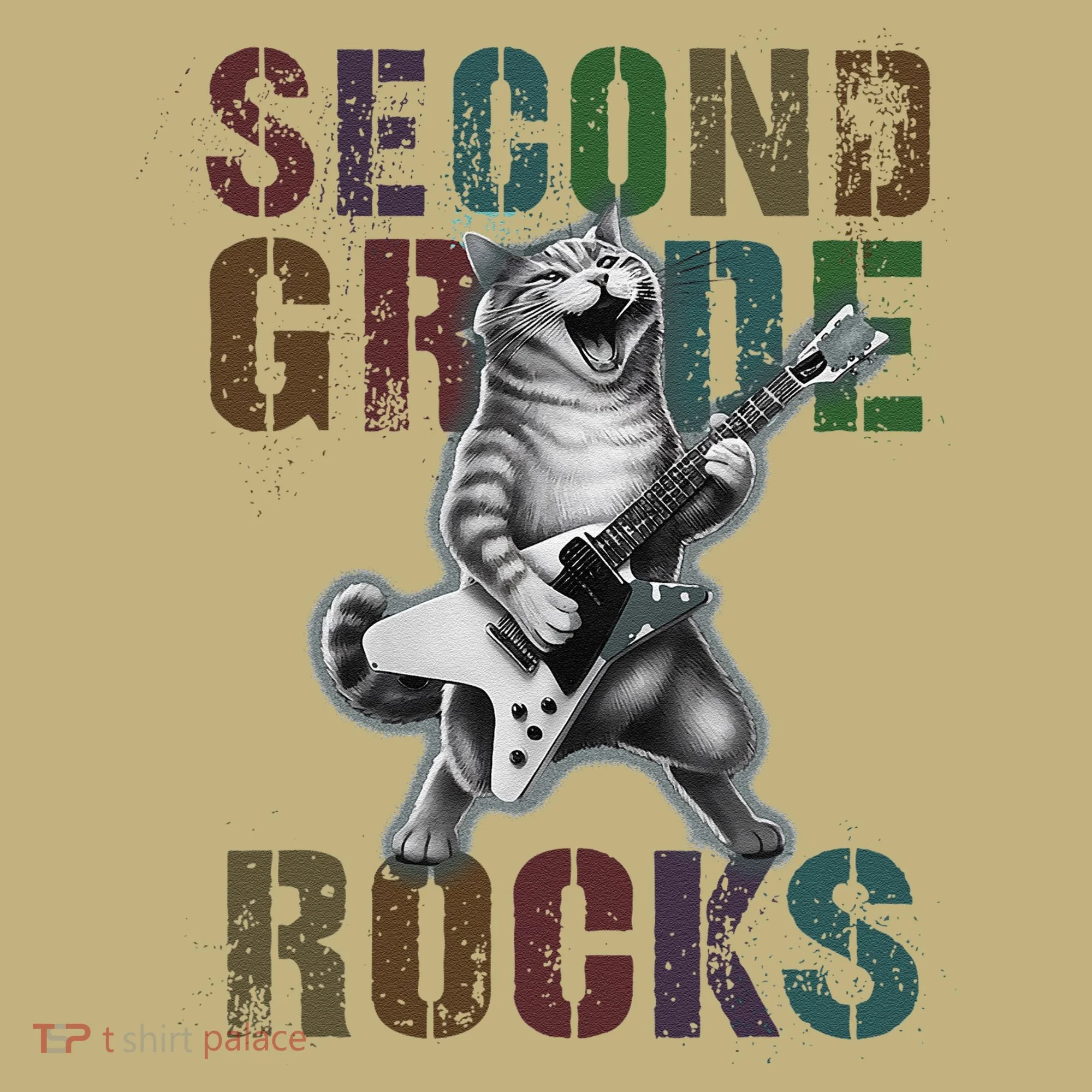 Fabulous Second Grade Rocks 2nd Grader Cat Graduating Squad Button