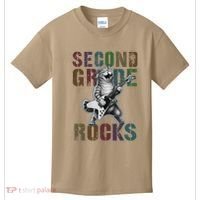 Fabulous Second Grade Rocks 2nd Grader Cat Graduating Squad Kids T-Shirt thumb 0