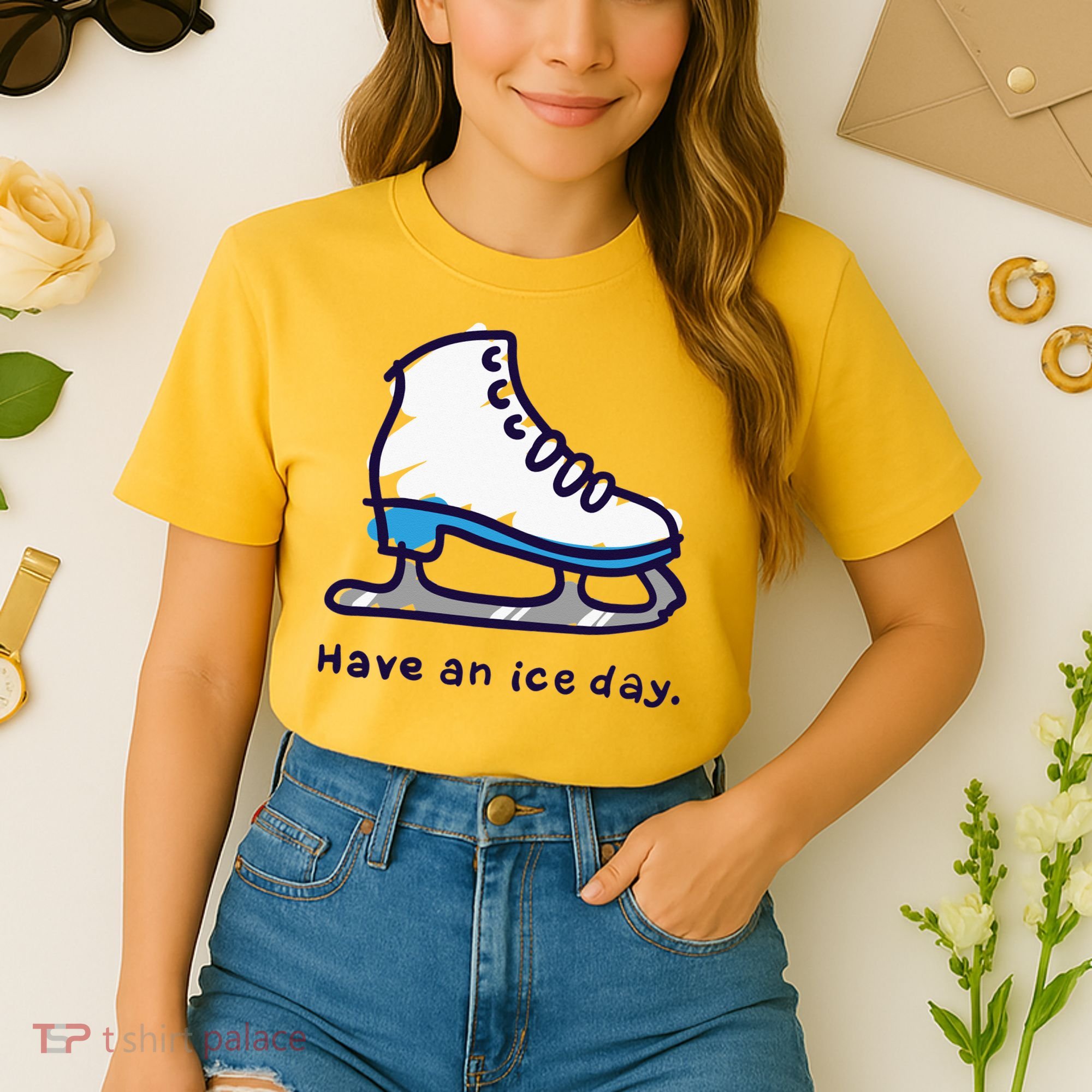 Figure Skating Gifts For Women Men Ice Skater Comfort Colors Boxy T-Shirt