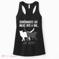 Funny Scientist Gift Schroedingers Cat Quantum Physics Women's Tank Top thumb 0