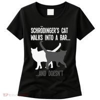 Funny Scientist Gift Schroedingers Cat Quantum Physics Women's T-Shirt thumb 0