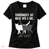 Funny Scientist Gift Schroedingers Cat Quantum Physics Women's T-Shirt thumb 0