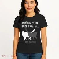 Funny Scientist Gift Schroedingers Cat Quantum Physics Women's T-Shirt thumb 4