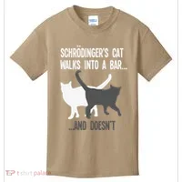 Funny Scientist Gift Schroedingers Cat Quantum Physics Kids T-Shirt thumb 0