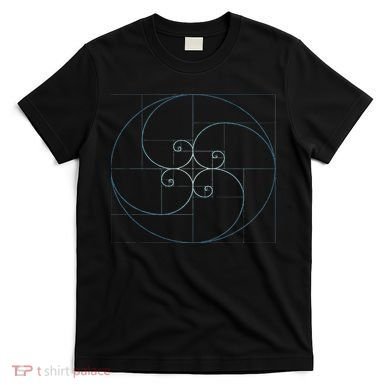 Fibonacci Spiral Golden Ratio Geometry Architecture T-Shirt